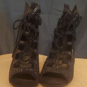 Elegant Black Lace-Up Women's Shoes